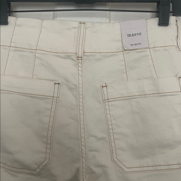 Anthropologie maeve the Colette crop wide leg jeans in latte foam size 27 NWT - Picture 9 of 9